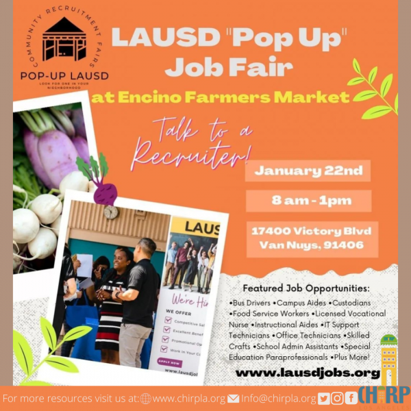 LAUSD Pop Up Job Fair Chirp LA